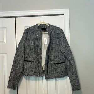 Banana Republic Gray Tweed Blazer